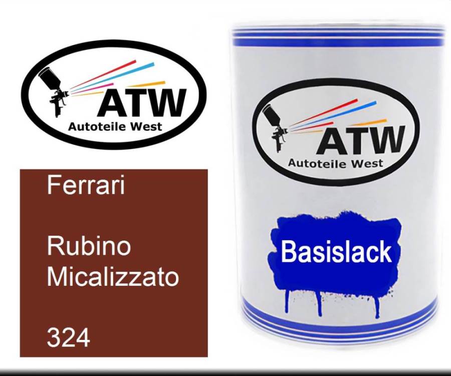 Ferrari, Rubino Micalizzato, 324: 500ml Lackdose, von ATW Autoteile West.